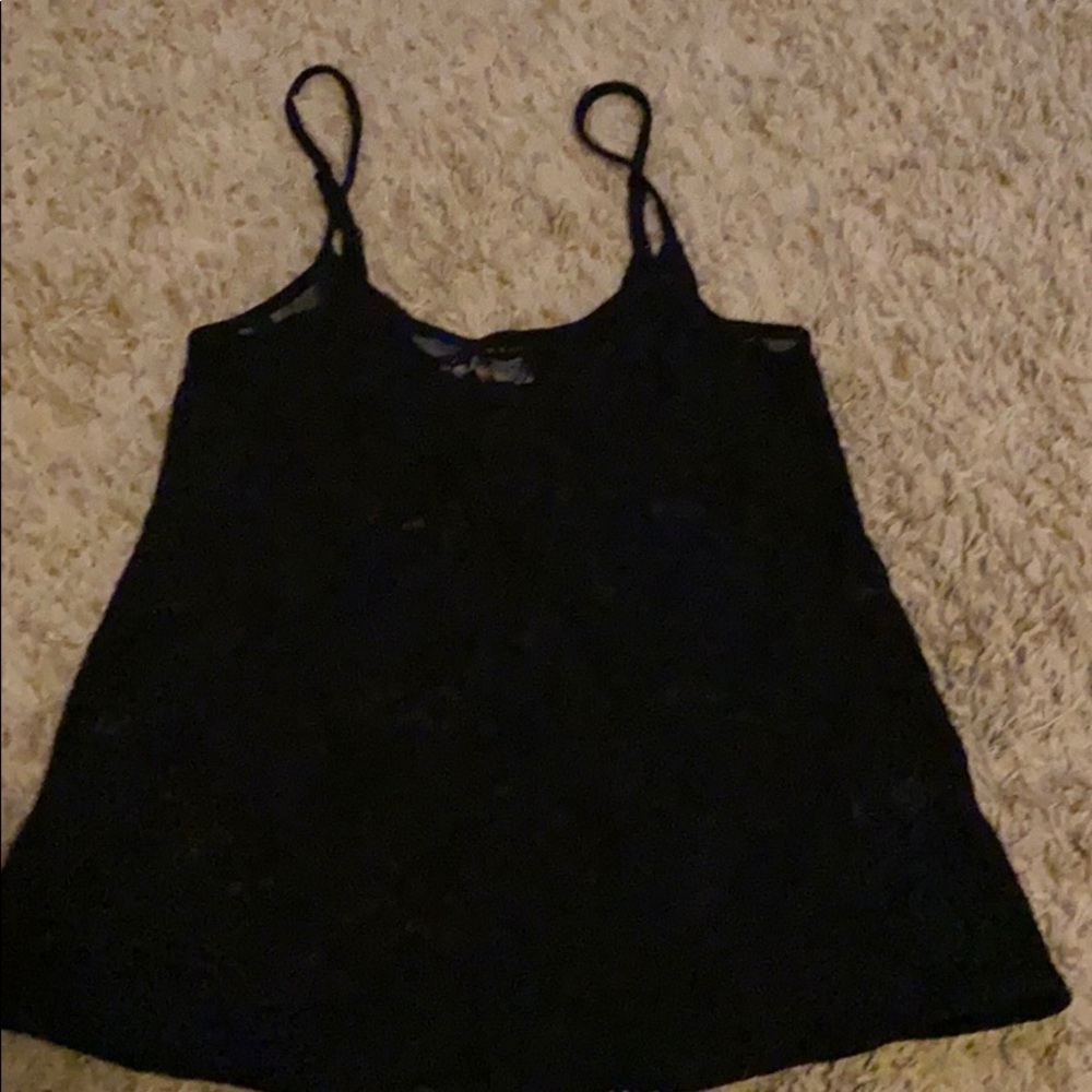 Black lace tank.